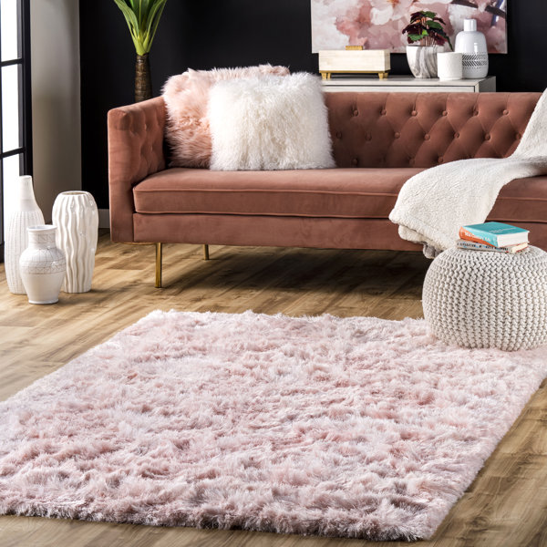 Mercer41 Roshni Handmade Performance Baby Pink Rug Wayfair